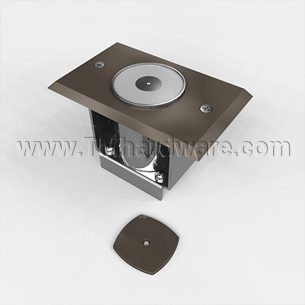 Rixson 989 Electromagnetic Door Holder, Low Projection Wall, Dark Satin Bronze, Equiv Finish