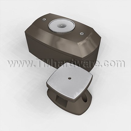 Rixson 996M Electromagnetic Door Holder, Wall Mounted, Adjustable Armature, Surface Wiring, Dark Satin Bronze, Equiv Finish