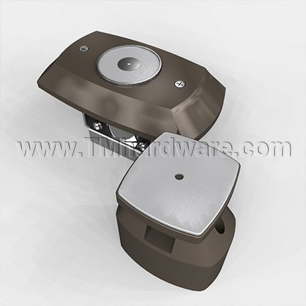 Rixson 998M Electromagnetic Door Holder, Wall Mounted, Concealed Wiring, 3-5/8" Projection, Dark Satin Bronze, Equiv Finish