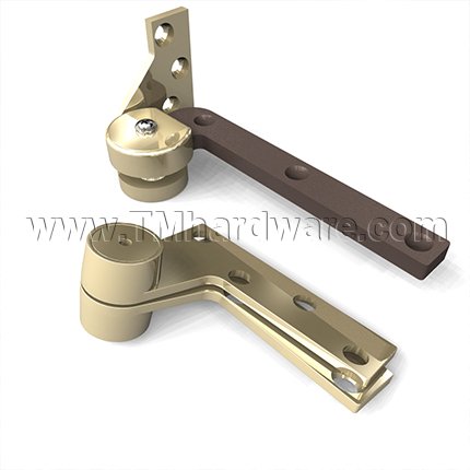 Norton 117-1/4, Door Closer Pivot, Jamb Attached Pivot Set. 3/4" Offset, Light Duty, Bright Brass Finish
