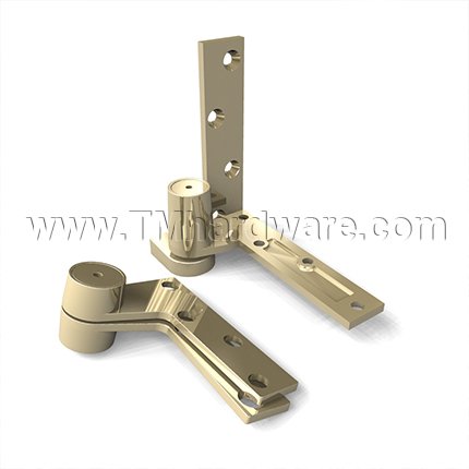 Norton 195, Door Closer Pivot, Jamb Attached Pivot Set, 3/4 Offset, Bright Brass Finish