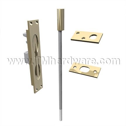 Rockwood 550 Lever Extension Flush Bolt, Extra Wide Face Plate