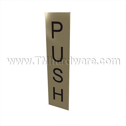 Rockwood #674H Vertical Engraved Sign - "PUSH"