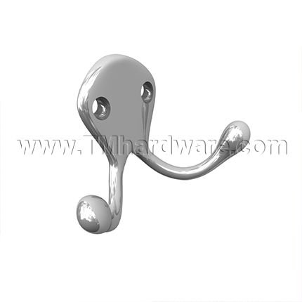 Rockwood #796 Small Double Coat Hook with 1-1/8" Projection