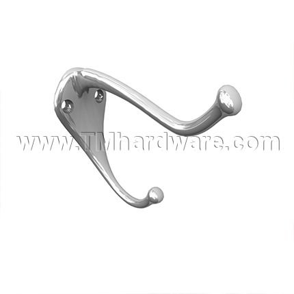 Rockwood #802 Medium Sized Double Coat Hook with 3" Projection