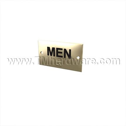 Rockwood #BF680M, Engraved Sign with Braille Translation - "MEN"