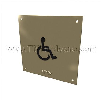Rockwood #BF683, ADA Tactile Sign with Braille, Handicap Accessible