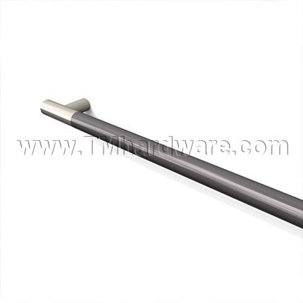 Rockwood SoftMet RM2512 Push Bar with a Black Santoprene Grip Zone and Contrasting Flat Ends, up to 36" CTC