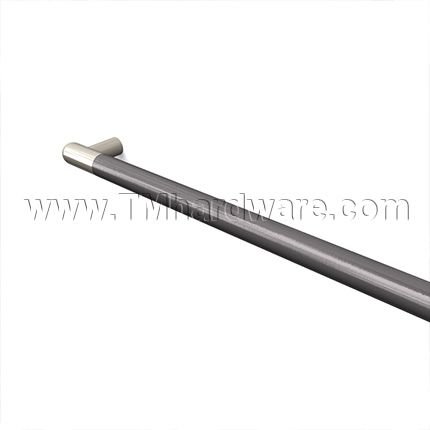 Rockwood SoftMet RM2516 Push Bar with Black Santoprene Grip Zone and Contrasting Round Ends, up to 36" CTC