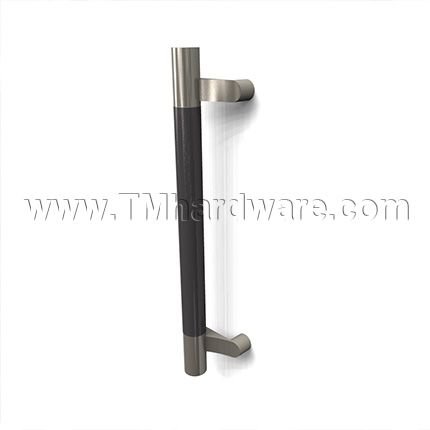 Rockwood SoftMet RM2540 Offset Pull with Black Santoprene Grip Zone and Contrasting Flat Ends, up to 36" OA