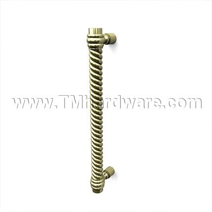 Rockwood Classic RM5652 Straight Finial Pull with Rope Grip - 10" CTC