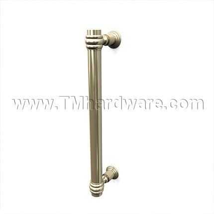 Rockwood Classic RM5660 Straight Finial Pull with Plain Grip, Includes Base Plate - 10" CTC