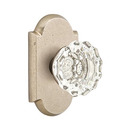 Emtek 7108AS Rustic Living Crystal Astoria Knob, #1 Rosette