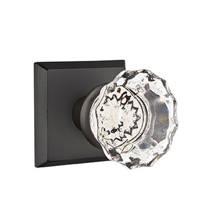 Emtek 7111AS Rustic Living Crystal Astoria Knob, #6 Rosette
