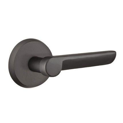 Emtek 7106AR Rustic Living Sandcast Bronze Aurora Lever, #2 Rosette