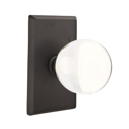 Emtek 7104BL Rustic Living Crystal Bristol Knob, #3 Rosette
