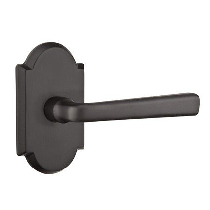 Emtek Cimarron Lever, Sandcast Bronze Leverset, Passage, #1 Rosette, Flat Black Bronze (FB)