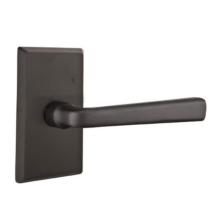Emtek 7104CR Rustic Living Sandcast Bronze Cimarron Lever, #3 Rosette