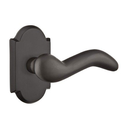 Emtek Cody Lever, Sandcast Bronze Leverset, Passage, #1 Rosette, Flat Black Bronze (FB)