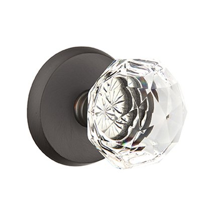 Emtek 7106CK Rustic Living Diamond Crystal Knob, #2 Rosette