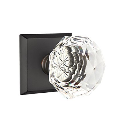 Emtek 7111CK Rustic Living Diamond Crystal Knob, #6 Rosette