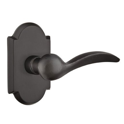 Emtek 7108D Rustic Living Sandcast Bronze Durango Lever, #1 Rosette