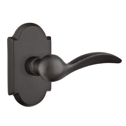 Emtek Durango Lever, Sandcast Bronze Leverset, Passage, #1 Rosette, Flat Black Bronze (FB)