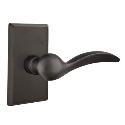 Emtek 7104D Rustic Living Sandcast Bronze Durango Lever, #3 Rosette