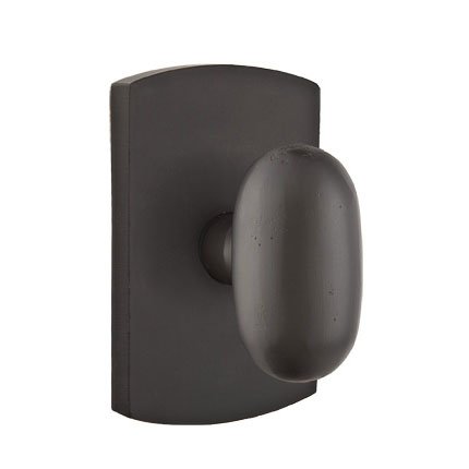 Emtek 7100BZEG Rustic Living Sandcast Bronze Egg Knob, #4 Rosette