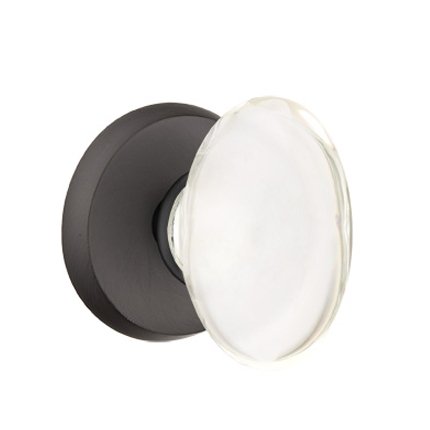 Emtek 7106HT Rustic Living Crystal Hampton Knob, #2 Rosette