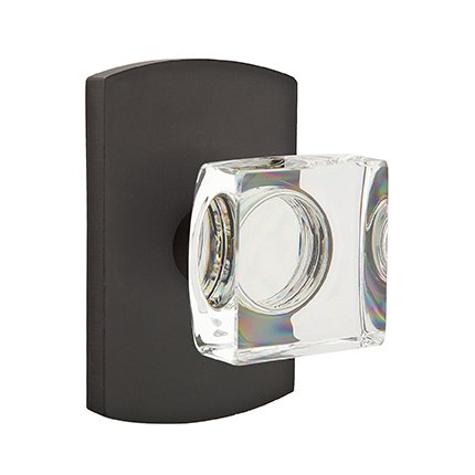 Emtek 7100MSC Rustic Living Modern Square Crystal Knob, #4 Rosette