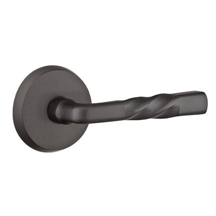 Emtek 7106MT Rustic Living Sandcast Bronze Montrose Lever, #2 Rosette