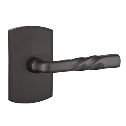 Emtek 7100MT Rustic Living Sandcast Bronze Montrose Lever, #4 Rosette