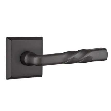 Emtek 7111MT Rustic Living Sandcast Bronze Montrose Lever, #6 Rosette