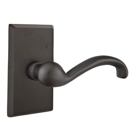 Emtek 7104TT Rustic Living Sandcast Bronze Teton Lever, #3 Rosette