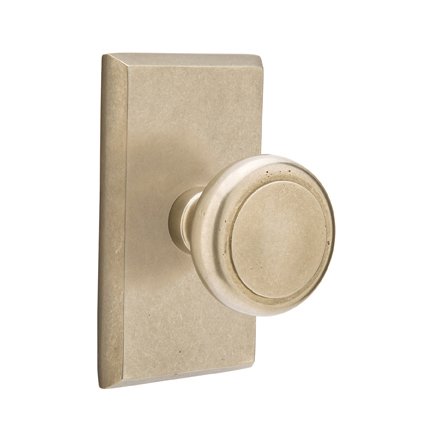 Emtek 7104BU Rustic Living Sandcast Bronze Butte Knob, #3 Rosette