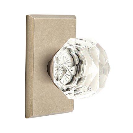 Emtek 7104CK Rustic Living Diamond Crystal Knob, #3 Rosette