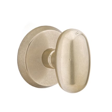 Emtek 7106BZEG Rustic Living Sandcast Bronze Egg Knob, #2 Rosette