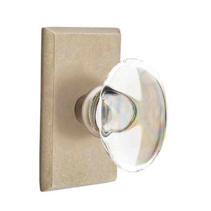 Emtek 7104HT Rustic Living Crystal Hampton Knob, #3 Rosette