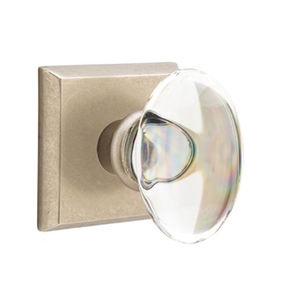 Emtek 7111HT Rustic Living Crystal Hampton Knob, #6 Rosette