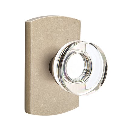 Emtek 7100MDC Rustic Living Modern Disc Crystal Knob, #4 Rosette