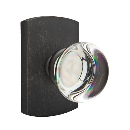 Emtek 7100PC Rustic Living Providence Crystal Knob, #4 Rosette