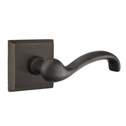 Emtek 7111TT Rustic Living Sandcast Bronze Teton Lever, #6 Rosette