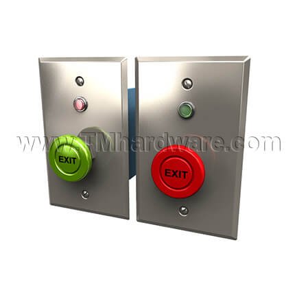 Securitron PB Medium Round Illuminated Push Button, Monetary Switch