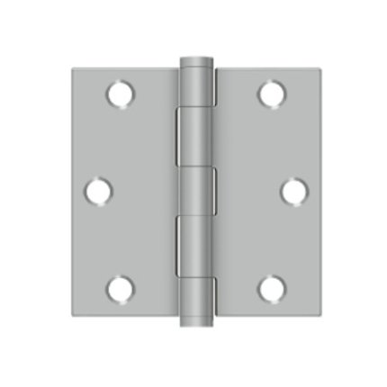 Deltana, Plain Bearing, Satin Stainless Steel (US32D), Residential Grade, 5 Knuckle, Full Mortise Hinge, 3.5" x 3.5"