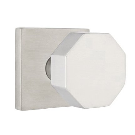 Emtek S10003OK Contemporary Stainless Steel Octagon Knob, Square Rosette