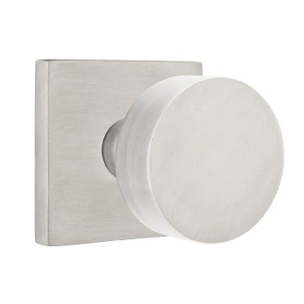 Emtek S10003RNK Contemporary Stainless Steel Round Knob, Square Rosette