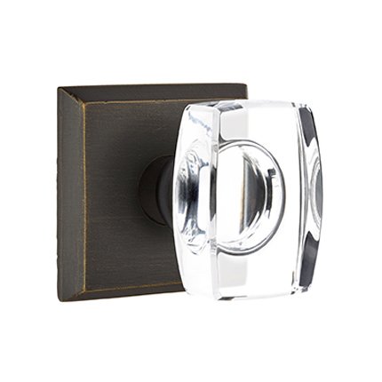 Emtek 7111WS Rustic Living Windsor Crystal Knob, #6 Rosette