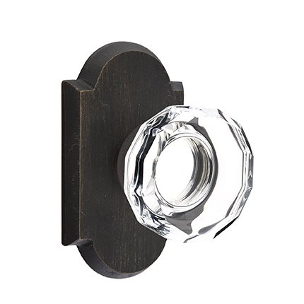 Emtek 7108LW Rustic Living Lowell Crystal Knob, #1 Rosette