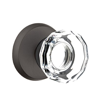 Emtek 7106LW Rustic Living Lowell Crystal Knob, #2 Rosette